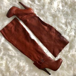 Report Kidskin over the knee hi-heel boots SZ.9